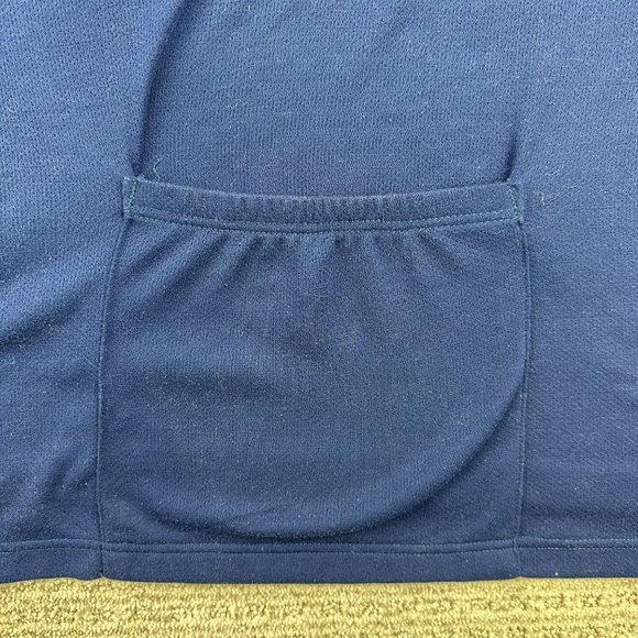Vintage L.L. Bean Shirt Men Large Navy Blue 1/4 Zip Made in USA Embroidered Logo - Picture 7 of 11